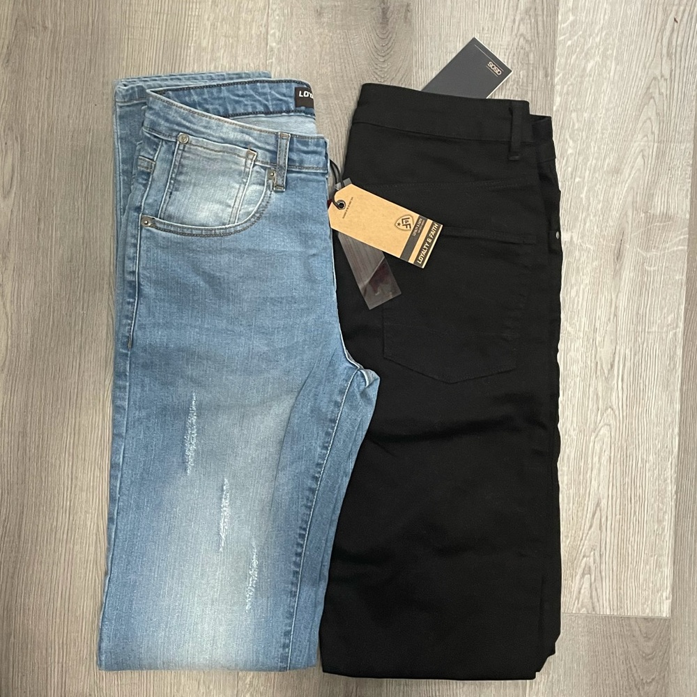 NWT 2 Pairs Jeans Waist 30 In Length 38 In